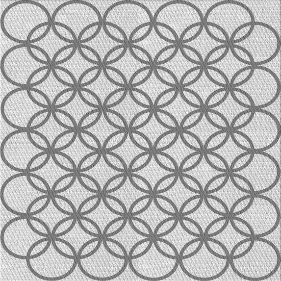 Ahgly Company Indoor Square Patterned Platinum Gray Area Rugs, 4' Square