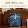 thumbnail image 6 of ZUXONGSY Deer Cross Print Bible Case for Women Quilted Bible Carrier Sturdy Christian Tote Bag with Handle Scripture Bag for ChuZU Essentials, 6 of 7
