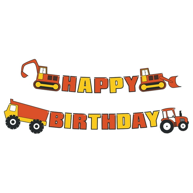 serony Construction vehicle tractor flag pulling