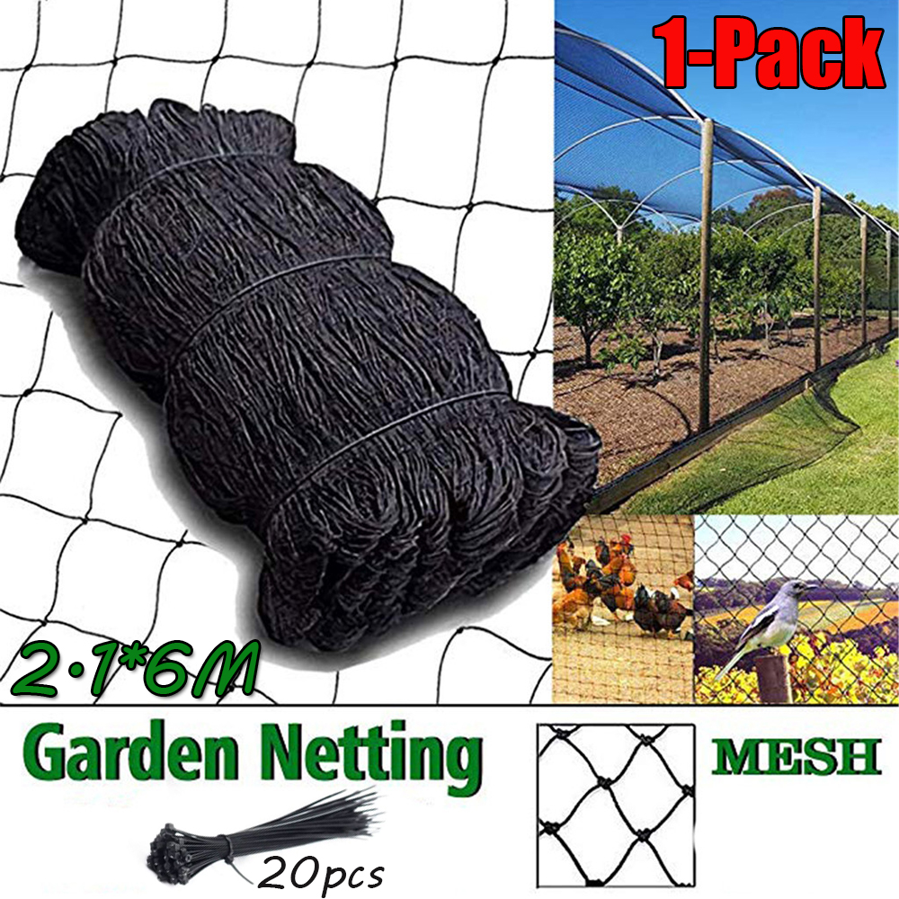 Garden Netting Kit, 2.1*6M Ft Plant Covering Net, Bird Netting and Deer