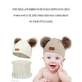 thumbnail image 2 of Gustave 2 Pieces Baby Winter Hat Scarf Set, Knitted Warm Fleece Lined Skiing Cap Pompom Kids Beanie for Kids Girl Boy "White", 2 of 10
