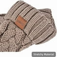thumbnail image 4 of Ponytail Beanie for Women,Winter Warm Beanie Tail Soft Stretch Cable Knit Messy High Bun Hat, 4 of 7