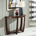 thumbnail image 2 of Steve Silver Rafael Traditional 45" Width Half Moon Console Table w/ Casters, Merlot Cherry, 2 of 7