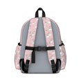 thumbnail image 3 of Unicorn and Butterfly Pink Pattern Cute School Backpack with Padded Back and Adjustable Shoulder Straps 13.4"x11"x4.7", 3 of 5