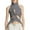 Gray, variant on Going out Tops for Women Ribbed Knit High Neck Knot Front Eyelet Crop Tops Casual Fitted Summer Cute Party Tops
