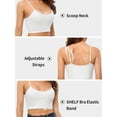 thumbnail image 5 of Women's Cotton Cropped Camisole Adjustable Straps Undershirts Built in Bra, 5 of 6