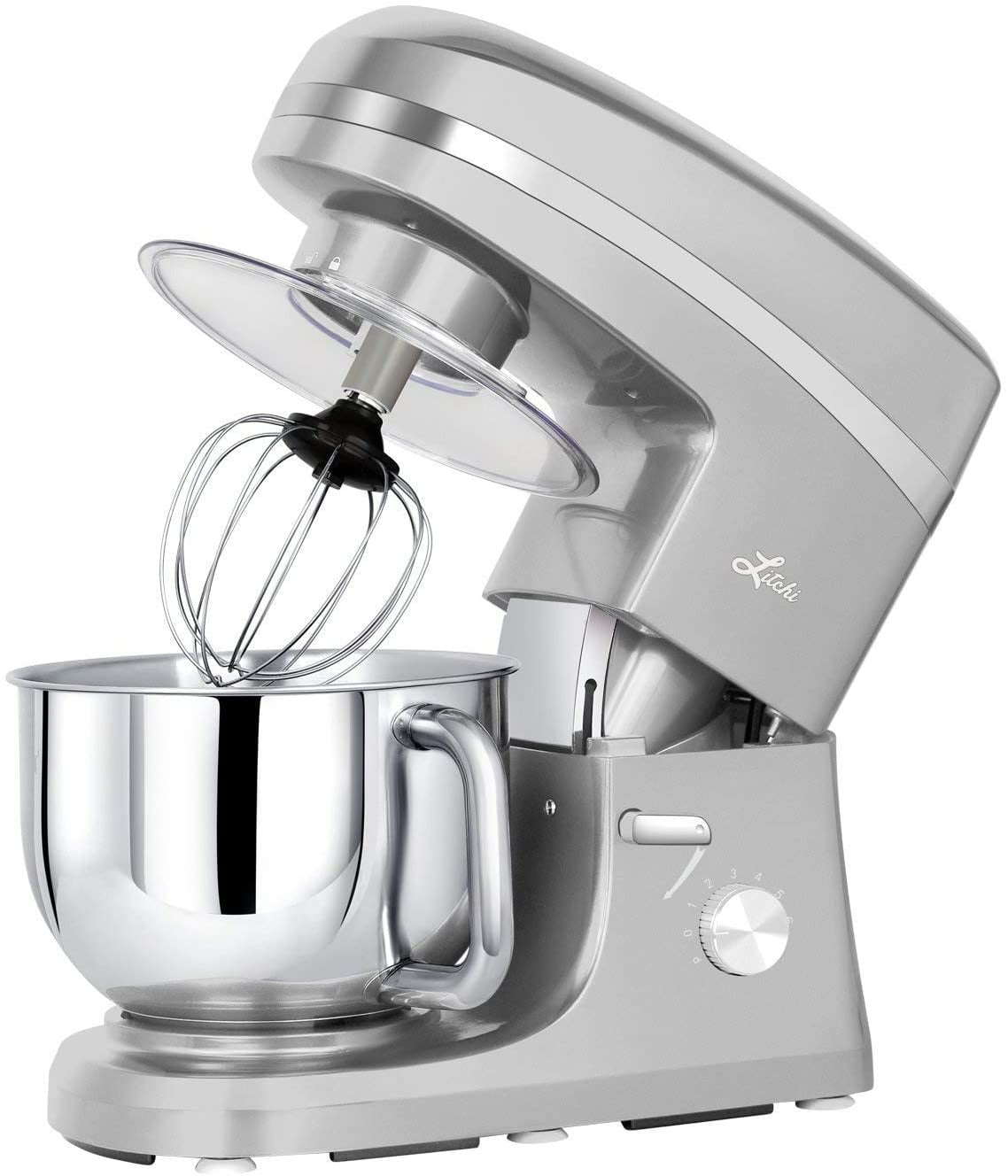 Litchi Kitchen Stand Mixer, 5.5 Qt. 650W 6Speed Electric Mixer with