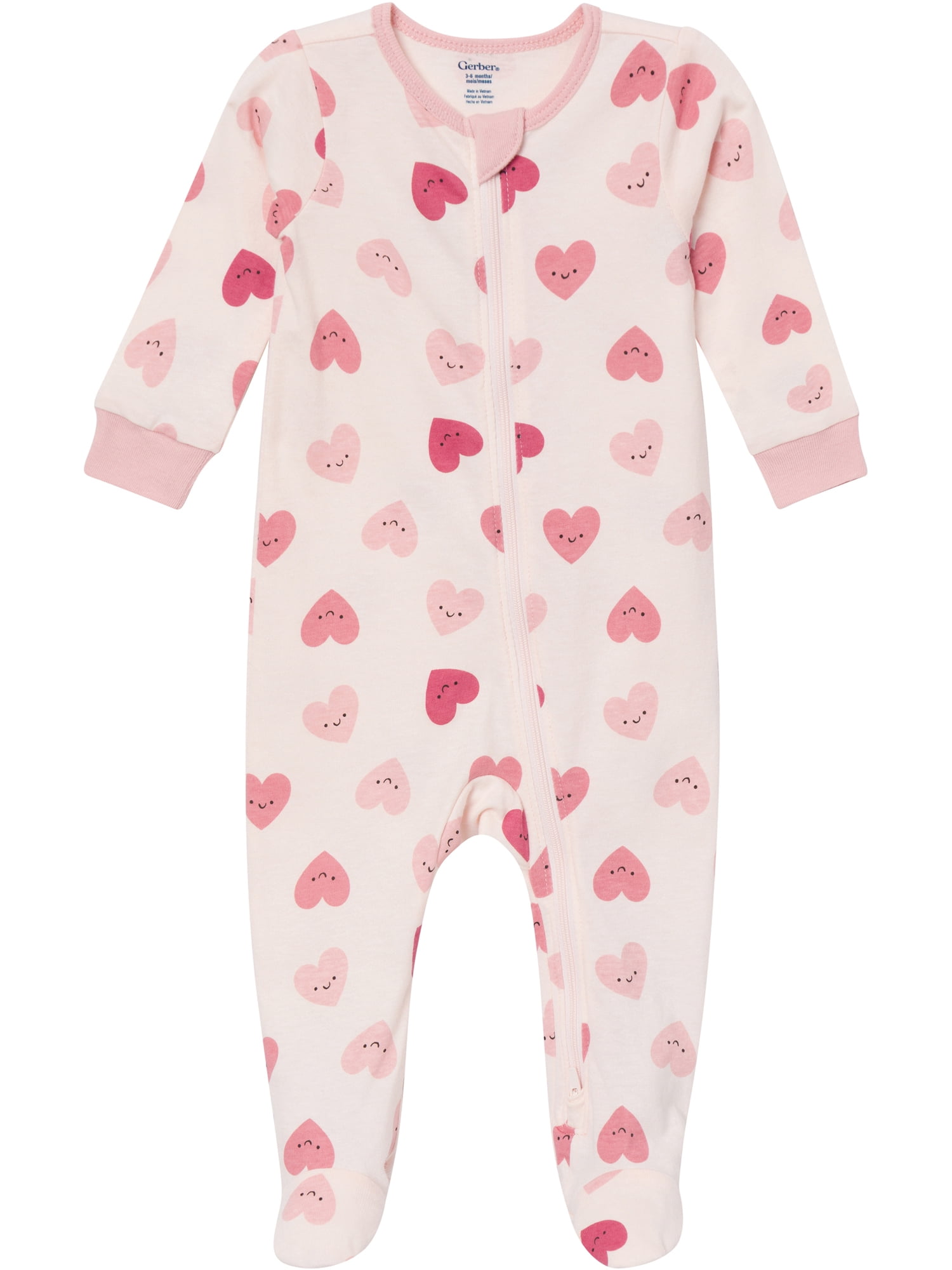 Gerber Baby Neutral Sleep N´ Play 2-Way Zipper Footed Pajamas, 4-Pack, Sizes, Newborn - 6/9 Months