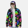 thumbnail image 4 of Gaeub Bright Mushrooms Men's and Women's UPF 50+ Long-Sleeved Sun Protection Clothing, Fishing Shirt Long Sleeve Zip - 3X-Large, 4 of 9
