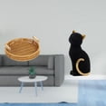 thumbnail image 2 of Cestas de almacenamiento,Cestas de almacenamiento de cocina tejidas con asas hechas a mano,Figura de escritorio,Estatua de gato,linda estantería,escritorio,decoración del hogar,Figura, 2 of 8