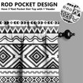 thumbnail image 5 of Kitchen Curtains 36 Inch Short - 3 Panel Set, Rod Pocket Window Curtain, Boho Floral Tribal Style, 100% Polyester for Farmhouse, Kitchen, Cafe, Bedroom, Easy Wash, 5 of 6