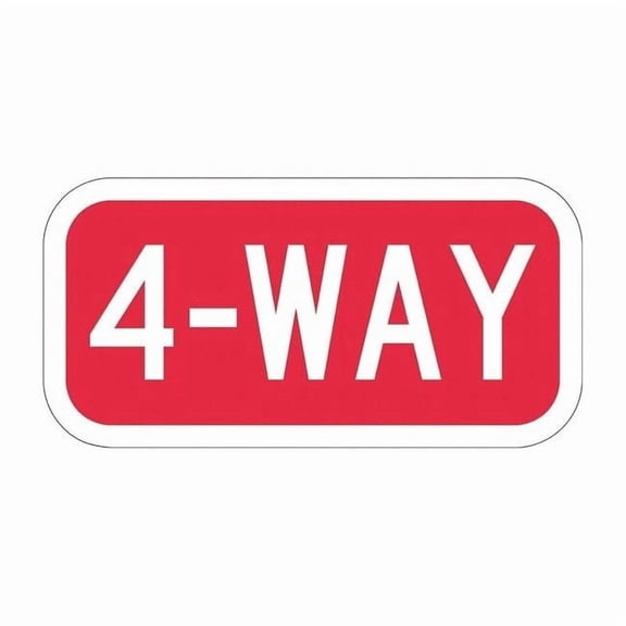 Lyle 4-Way Traffic Sign,6" x 12" T1-5138-EG_12x6