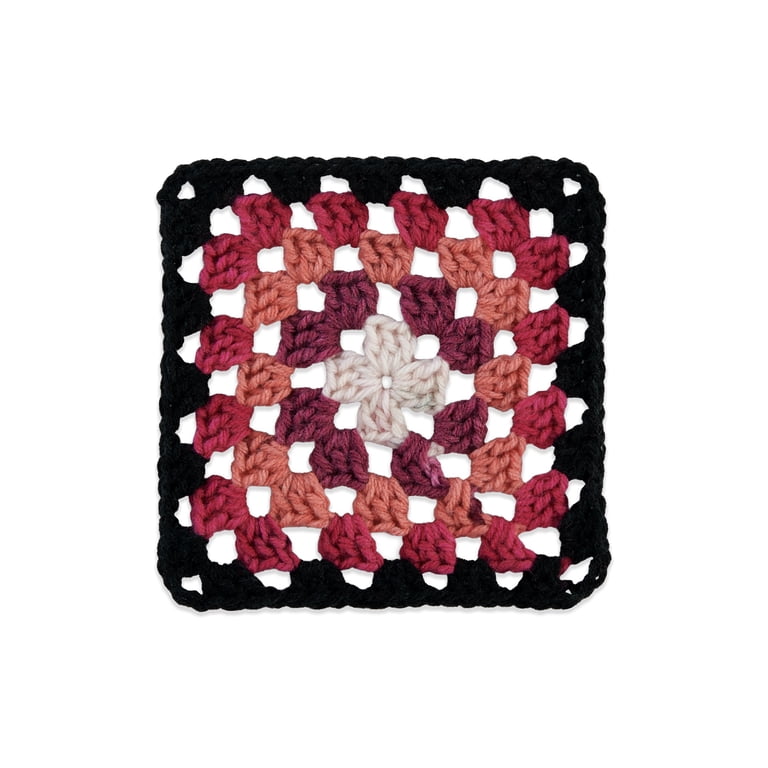 Red Heart™ Granny Square 250g Yarn (6 Pack), Black - Carnation