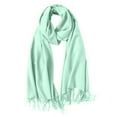 thumbnail image 2 of Bibifish Womens Scarf Solid Color Elegant Long Scarf With Fringes Soft Thick Warm Comfy Fall Winter Classic Style Scarf For Ladies, 2 of 4
