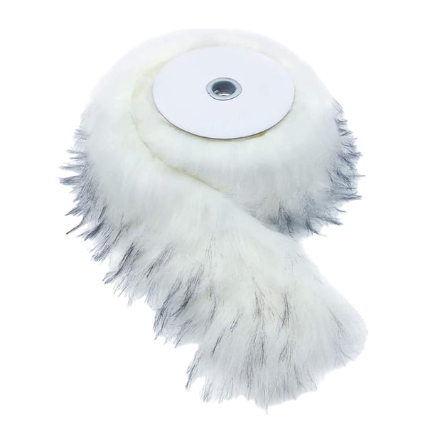 Bearachild Tela de piel peluda, artesanías cortadas para decoración de retazos, alfombra de sofá artesanal Tela de costura y artesanía blanco