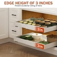 thumbnail image 3 of 3 Pcs Pull Out Cabinet Organizer 21" Deep，Heavy Duty Pull Out Drawers Upgraded 3 Slide Rails，Expandable (13''-19'') Slide Out Drawers for Kitchen, Pantry, Bathroom, Under Sink Storage (White), 3 of 8