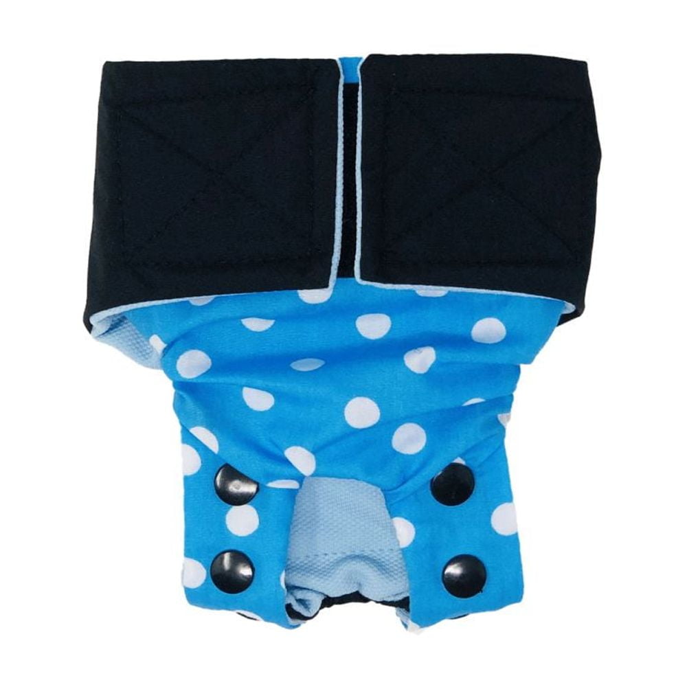 Barkertime Sky Blue Polka Dot Cat Diaper Snappy