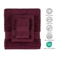 thumbnail image 6 of Everyday Home by Trident 6 Pc Bath Towel Set, 100% Cotton, Plush, Absorbent, Soft Comfort Bathroom Towels, Wine Red, 6 of 11