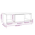 thumbnail image 4 of vidaXL Coffee Table Smoked Oak 102x50x36 cm Engineered Wood, 4 of 5