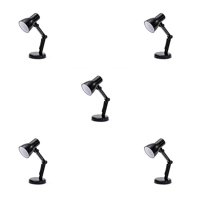 Guardoinrt Reading Lamp Adjustable Folding Reading Light Eye Protection Table Lamp For Home Room Warm Night Light Laptop Desk Lights black 5Set