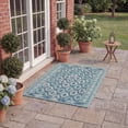 thumbnail image 5 of SAFAVIEH Courtyard Vermont Geometric Indoor/Outdoor Area Rug, Navy/Aqua, 4' x 5'7", 5 of 17