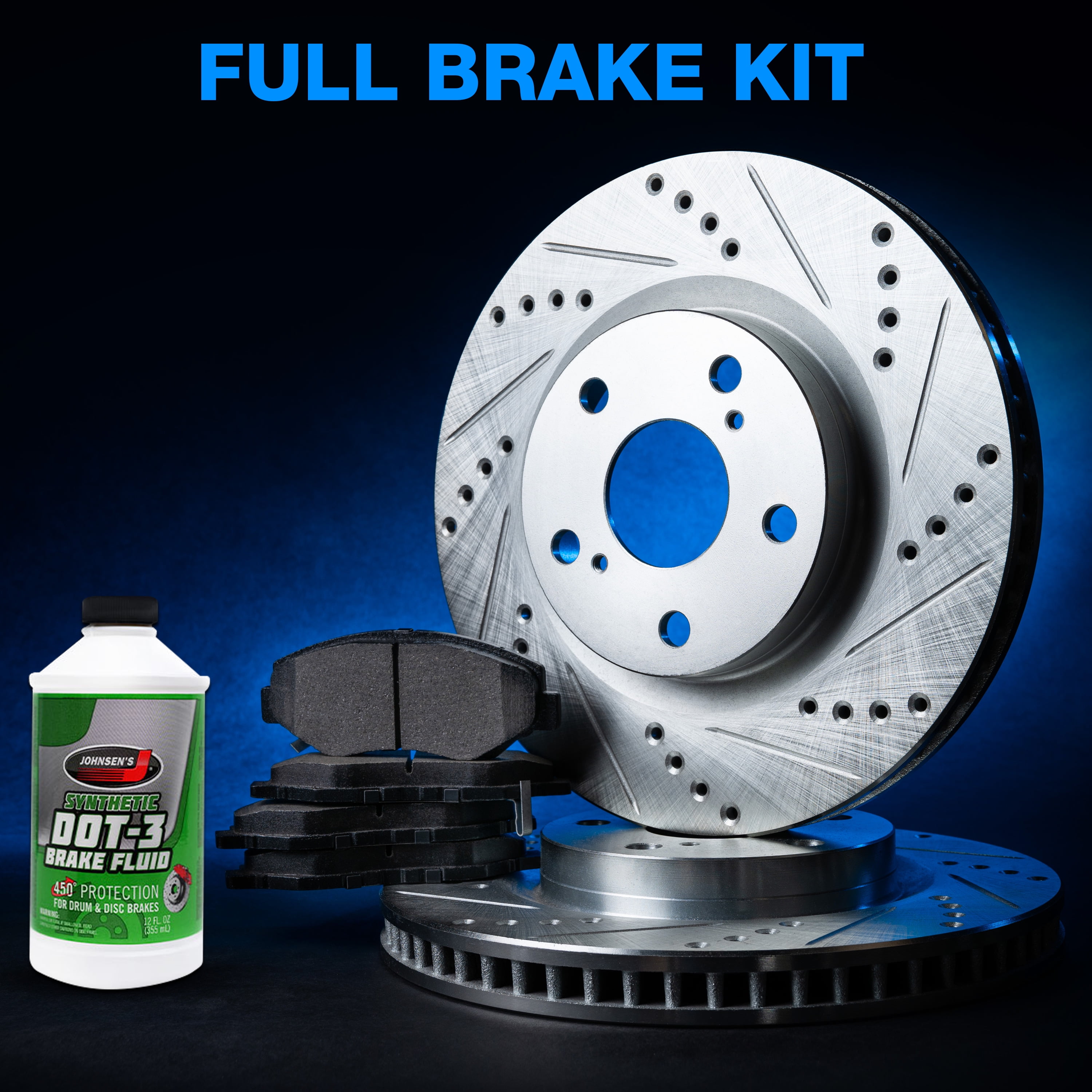 Power Sport Front Brakes and Rotors Kit |Front Brake Pads| Brake