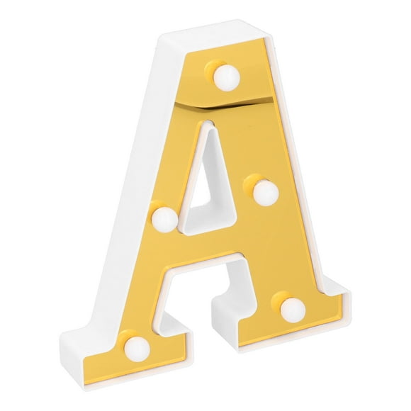 Rdeghly Living Room Lampara Techo LED Decorative Light A‑Shape English Alphabet Letter Lamp For Home Bar Decoration Warm White