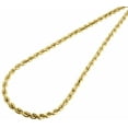 thumbnail image 2 of 10K Yellow Gold Mens or Ladies Hollow Rope Chain Necklace 4mm 30" Inches, 2 of 5