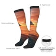 thumbnail image 4 of Fotbe Sunset Dancing Dolphin B Calcetas Divertidas Estampadas para Hombre y Mujer, Calcetas de Algodón hasta la Rodilla para Caminar, Correr, Enfermería y Embarazo, 4 of 6