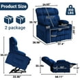 thumbnail image 5 of Oversized Power Lift Recliner Chair with Massage and Heat for Elderly, UHOMEPRO Large Wide Seat Recliners with Cup Holders and USB, Blue, 5 of 9