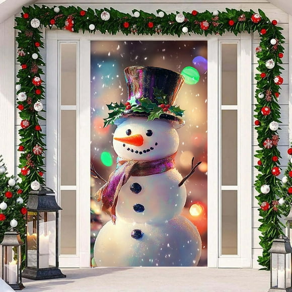 Rideau Décoratif en Tissu pour Porte-Patio Extérieure pour Porche, Jardin et Photo - pour Entrées et Espaces Extérieurs