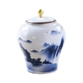 thumbnail image 1 of Tarro de jengibre decorativo, florero de cerámica, adorno para el hogar, centro de mesa, almacenamiento de té para escritorio, boda, oficina, granja Paisaje, 1 of 8