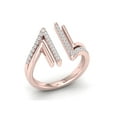 thumbnail image 3 of 1/4Ct TDW Diamond 10K Rose Gold Parallel Line Ring (I-J, I2), 3 of 5
