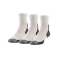 thumbnail image 3 of Gildan Men's Ultra Cotton Quarter Socks White, 3 Pack, 3 of 5