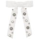 thumbnail image 1 of INSPIRE CHIC Broche de lazo de terciopelo vintage para mujer con strass para bodas y fiestas en blanco, 1 of 5
