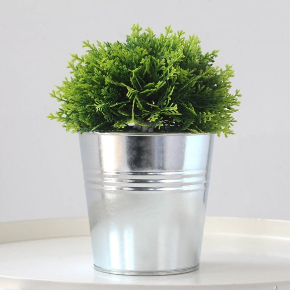 ELAYARD 2-Pack Metal Flowerpot Buckets for Indoor and Outdoor Gardening, Plant Containers for Home and Patio
