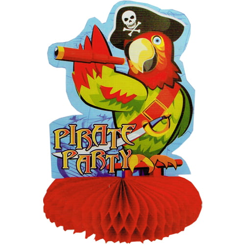 Pirate Honeycomb Decoration Treasure Chest Eye Patch Parrot Childrens Birthday