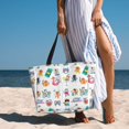 thumbnail image 6 of Daiia Hello Summer Cat Beach Travel Bag - Water-Resistant Beach Bag, Lightweight Tote with 7 Pockets for Women and Men - Gym,Pool,Camping,Reusable Grocery Bag, 6 of 7
