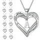 thumbnail image 1 of Collar de cristal con forma de corazón de diseñador de lujo para mujer, colgante de 26 letras, collar con inicial y nombre de pareja, regalo de San Valentín, 1 of 4