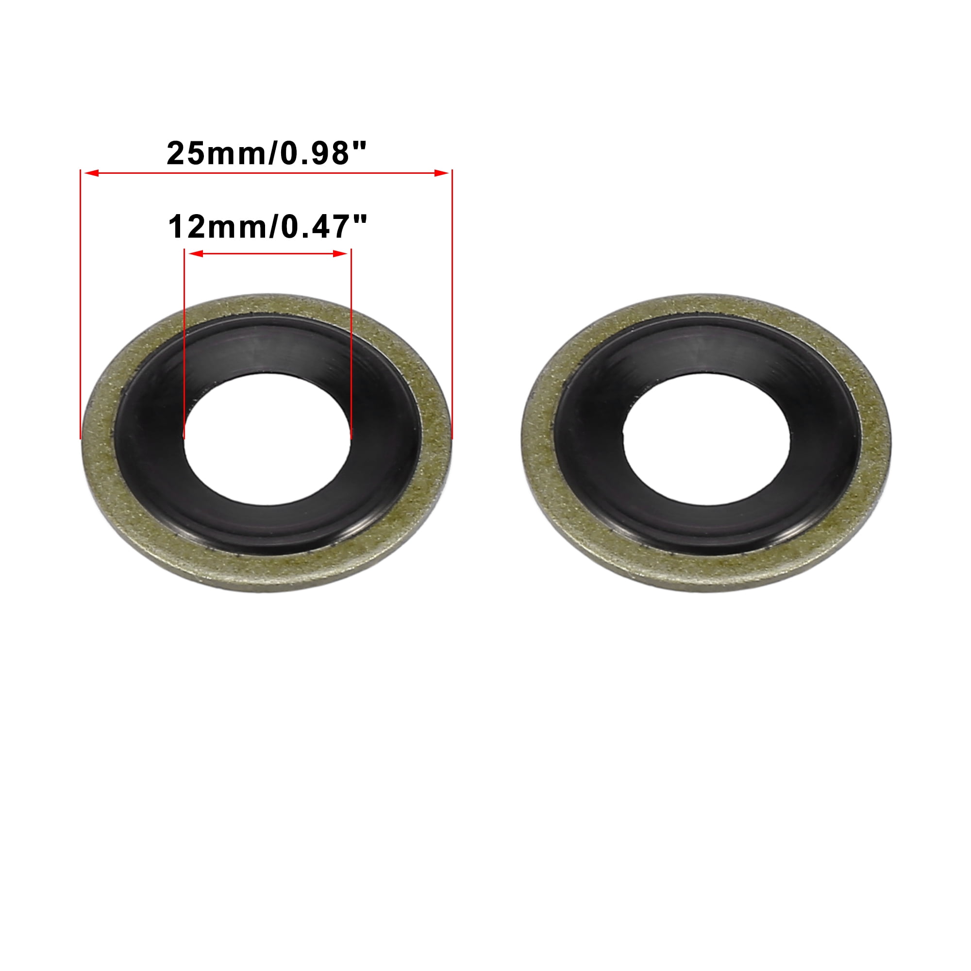 Unique Bargains 20Pcs M12 Oil Drain Plug Gasket for Pontiac for GMC for Cadillac 14079550