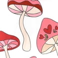 thumbnail image 5 of Aesthetic Mushroom Shower Curtain Red and Pink Love Heart Floral Shower Curtain Set Valentines Day Shower Curtains for Bathroom Waterproof Washable Fabric with Hooks,72x72 inch, 5 of 6