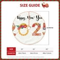 thumbnail image 2 of Daiia 2025 New Year'S Drawing Merry Christmas Tree Skirt , Xmas Large Lace-up Tree Skirt, Santa Snowflakes Rustic Home Decorations New Year Party Farmhouse Decor-48", 2 of 6