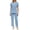 Light Blue, variant on CareWardrobe Womens Scrubs Set Comfort Fit V-Neck Tunic Tops and Elastic Waist Joggers with Pockets Easy Care Uniforms