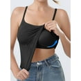 thumbnail image 5 of [Soft Camisole] Soft and Comfortable Women's Integrated Cup Camisole | Adjustable Shoulder Straps, Sleeveless Top with Built-In Bra - Simple and Stylish for Inner Layer or Outside Black S, 5 of 7