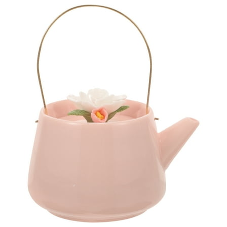 Masteelf Pink Ceramic Tea Pot with Flower Design for Home Decor and Kung Fu Tea 18611993