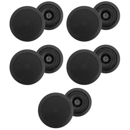 (10) Rockville HC55 5.25" 300 Watt Black In-Ceiling Home Theater Speakers 8 Ohm