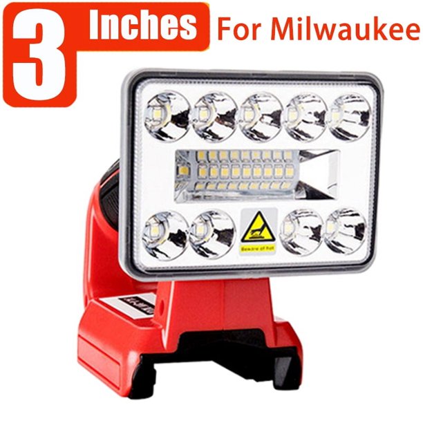 Lámpara de Trabajo para Auto de 3 Inch Adaptador de Batería Li-ion USB Charger Luz de Trabajo para Makita para DeWalt para Bosch para Milwaukee Craftsman Batería de Litio black decker