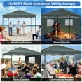 thumbnail image 5 of HOTEEL 10x10 Pop up Canopy with Sidewalls,Waterproof Tent for Parties Wedding Event,Instant Outdoor Gazebos with Carry Bag,Stakes,Ropes & Sandbags,Gray, 5 of 8
