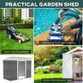 thumbnail image 5 of Outsunny 8' x 4' Metal Outdoor Garden Storage Shed w/ Vents, Gray, 5 of 10
