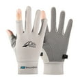 thumbnail image 5 of Summer Ice Silk Sunscreen Fishing Gloves with Two Fingers Exposed, Thin, Breathable, Driving, 5 of 16